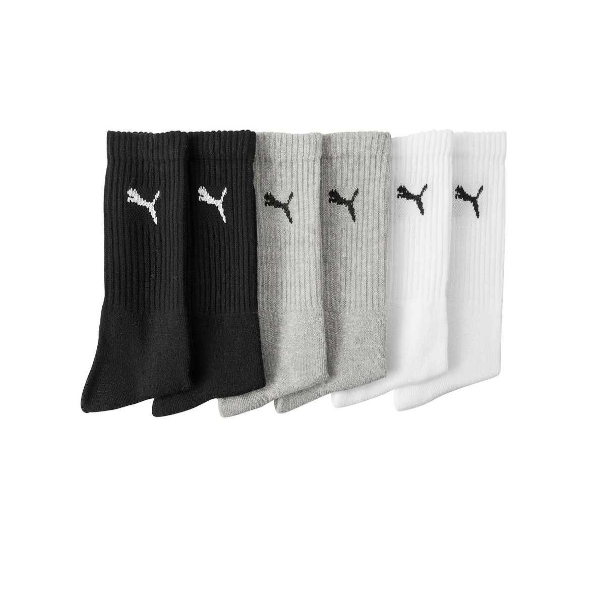 Blancheporte Sada 6 párů sportovních ponožek PUMA, šedé  černé  bílé šedáčernábílá 3942