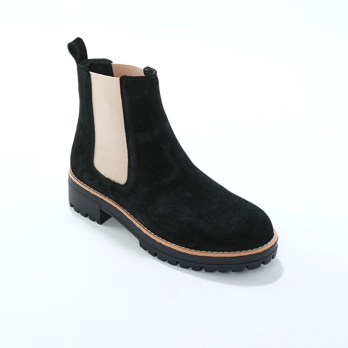 Blancheporte Kotníkové boty chelsea s bočními pruženkami černá 36