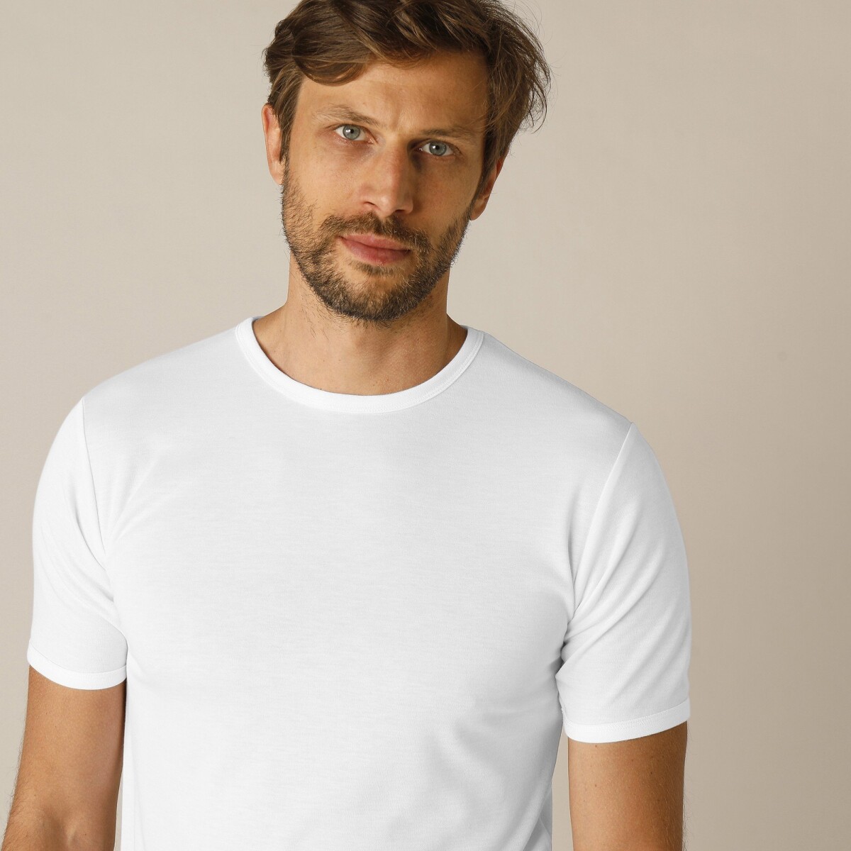 Blancheporte Sada 2 spodních triček s výstřihem ke krku bílá 93100 (L)
