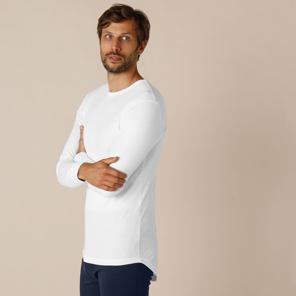 Blancheporte Sada 2 spodních triček s dlouhými rukávy, polyester bílá 8592 (M)