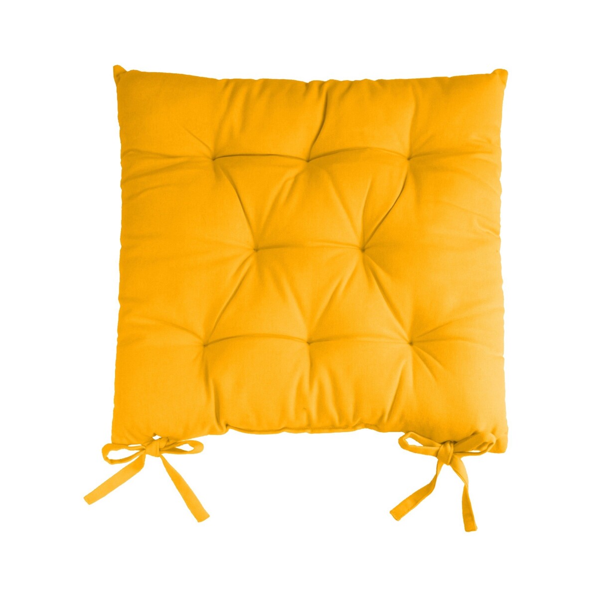 Blancheporte Sada 2 jednobarevných podsedků na židli zn. Colombine žlutá 40x40x7cm
