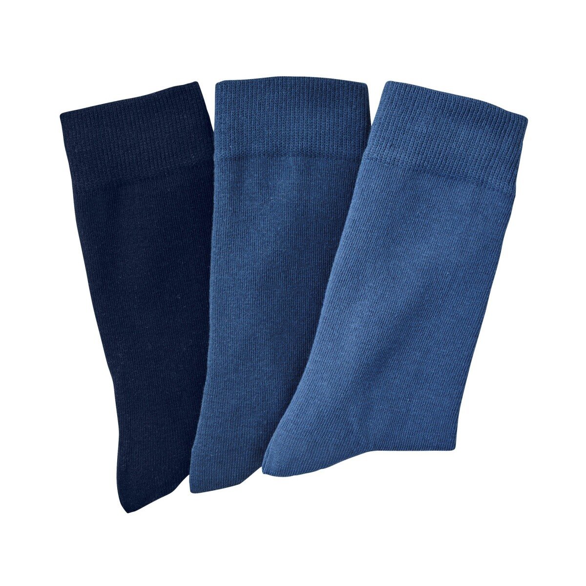 Blancheporte Sada 3 párů klasických ponožek modrá 3942