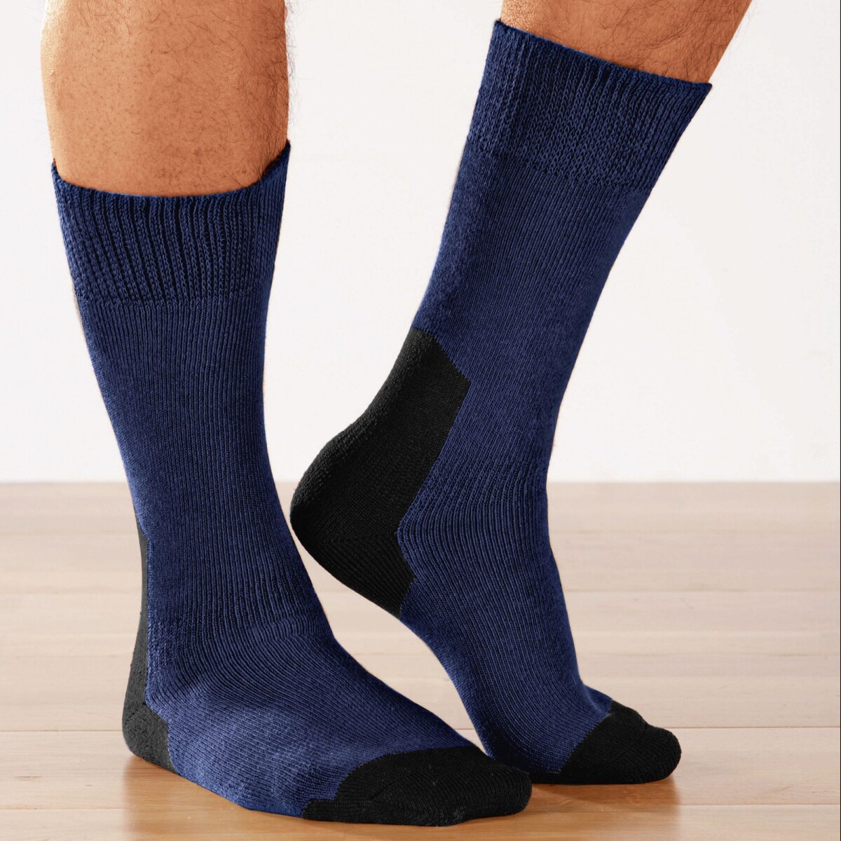 Blancheporte Sada 2 párů pracovních ponožek nám.modrá 4346