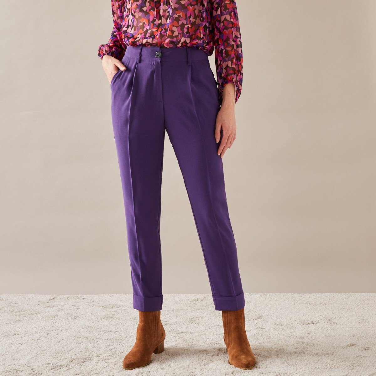 Blancheporte 78 úzké kalhoty fialová 36