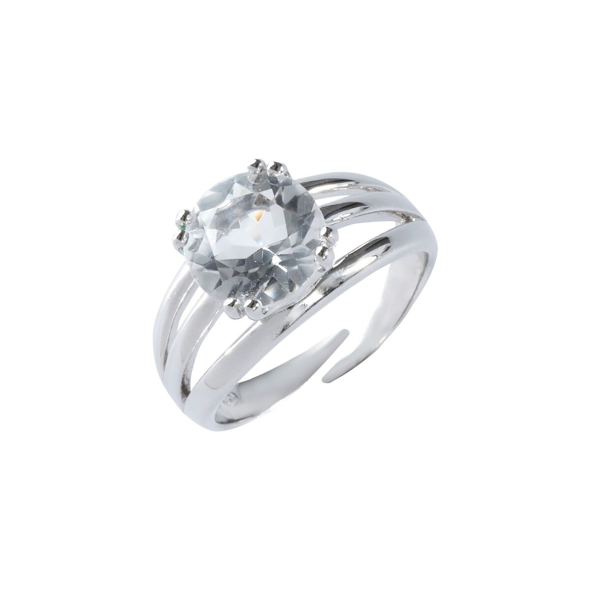 Blancheporte Stříbrný nastavitelný prsten s křišťálem stříbrná uni