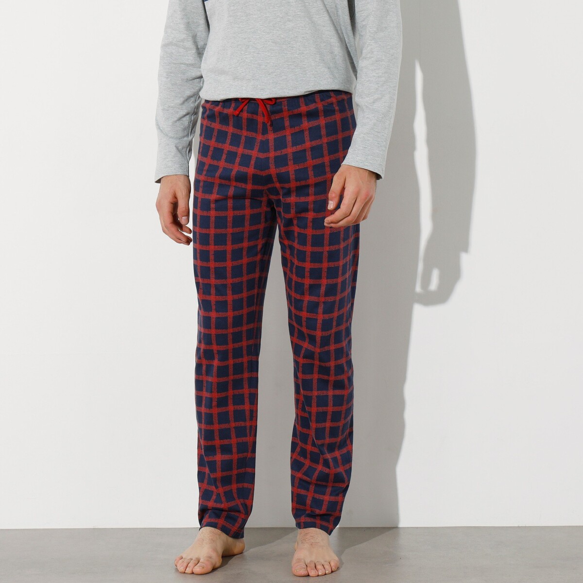 Blancheporte Pyžamové kalhoty s kostkovaným vzorem nám.modráčervená 3638
